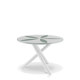 Sand Dollar Side Table 48" Tex White - White And Basil Duraboard sand dollar side table 48" tex white - white and basil duraboard